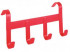 Kerbl Trensenhalter mit 4 Haken  rot