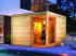 Karibu 28 mm Premiumsaunahaus mit Sauna Emilia 2 natur
