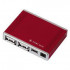 Hama USB 2.0 Hub Alu mini 1:4  Rot