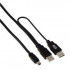 Hama Mini USB Y Kabel  1 0 m